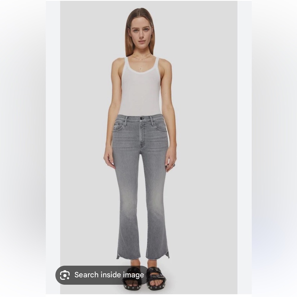 Mother the insider crop step fray jeans